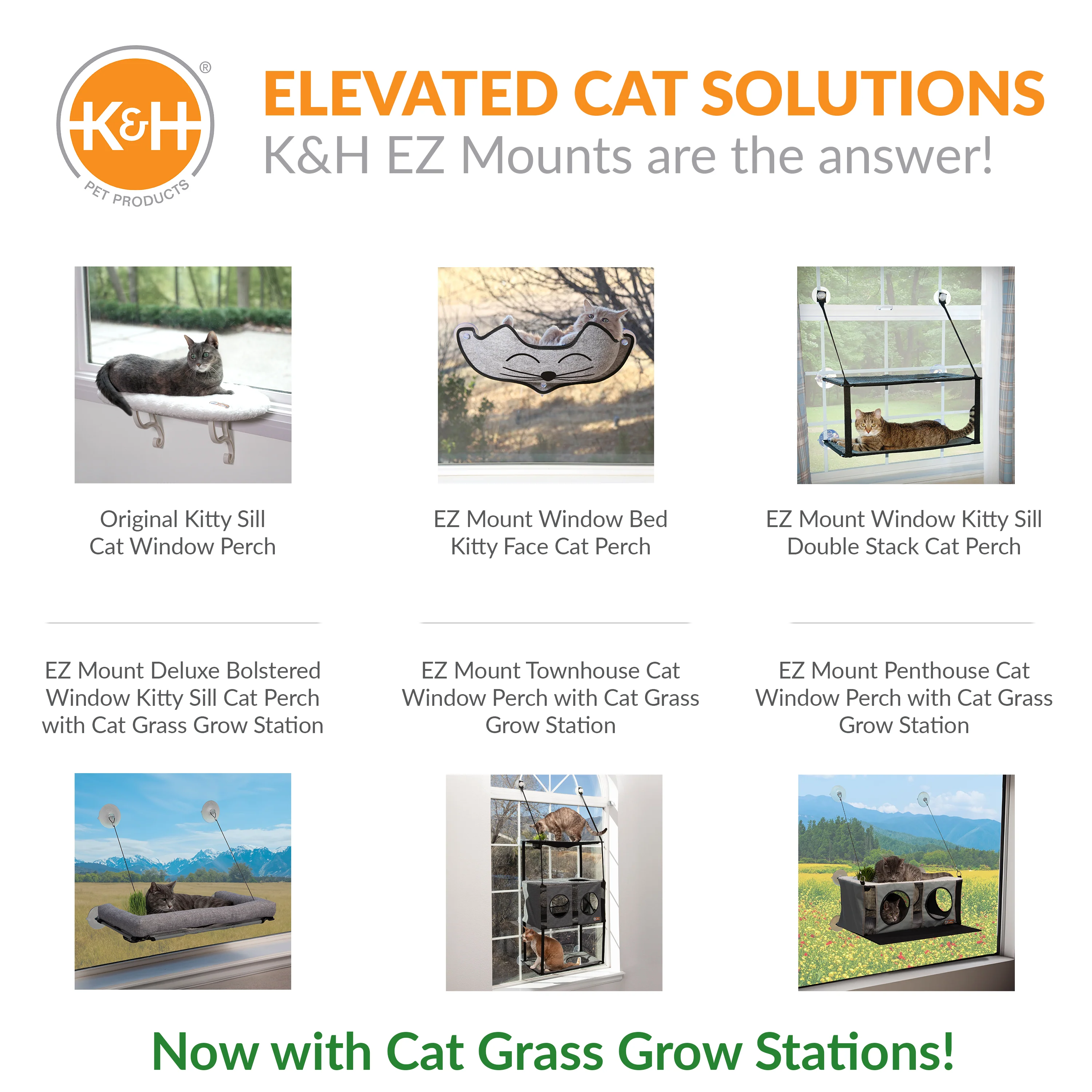 K&H Window Lounger Cat Perch with Cat Grass Grow Station - Image 8